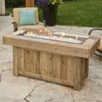 Vintage Linear Gas Fire Pit Table