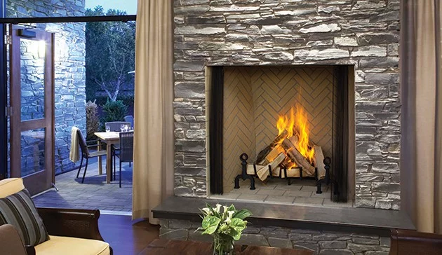 Plantation Wood Burning Fireplace - Front Open 4