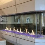 Island Linear Gas Fireplace DaVinci Collection of Modern Fireplaces