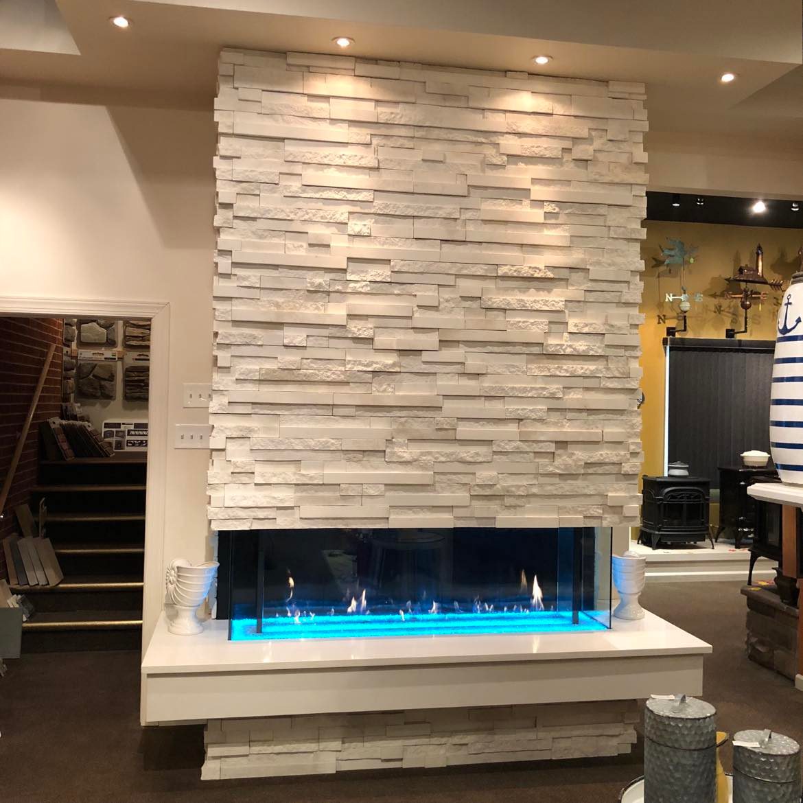 DaVinci Custom Fireplace Featured in Our Showroom NJ 1