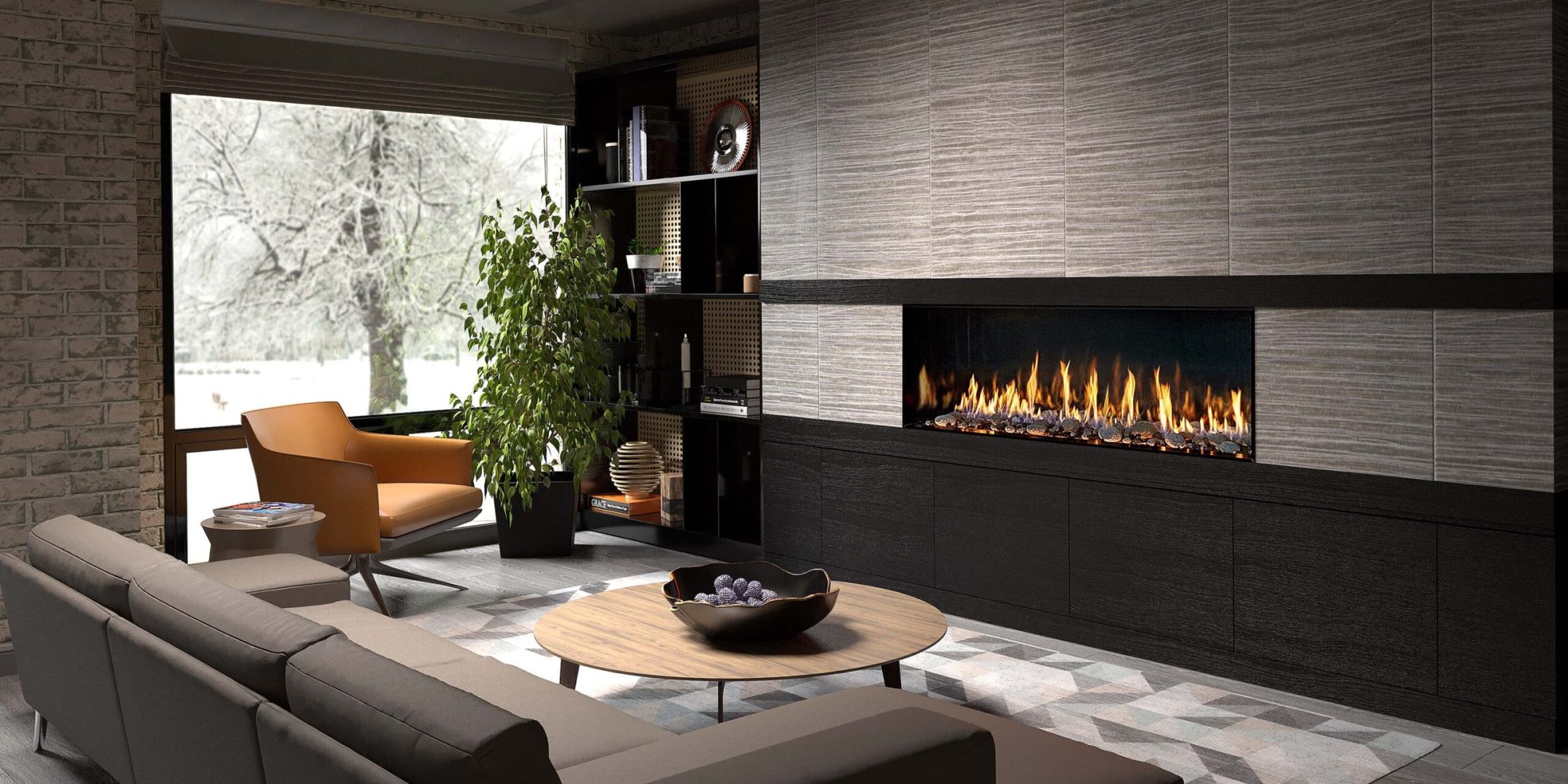 DaVinci Custom Fireplace Featured in Our Showroom NJ 3