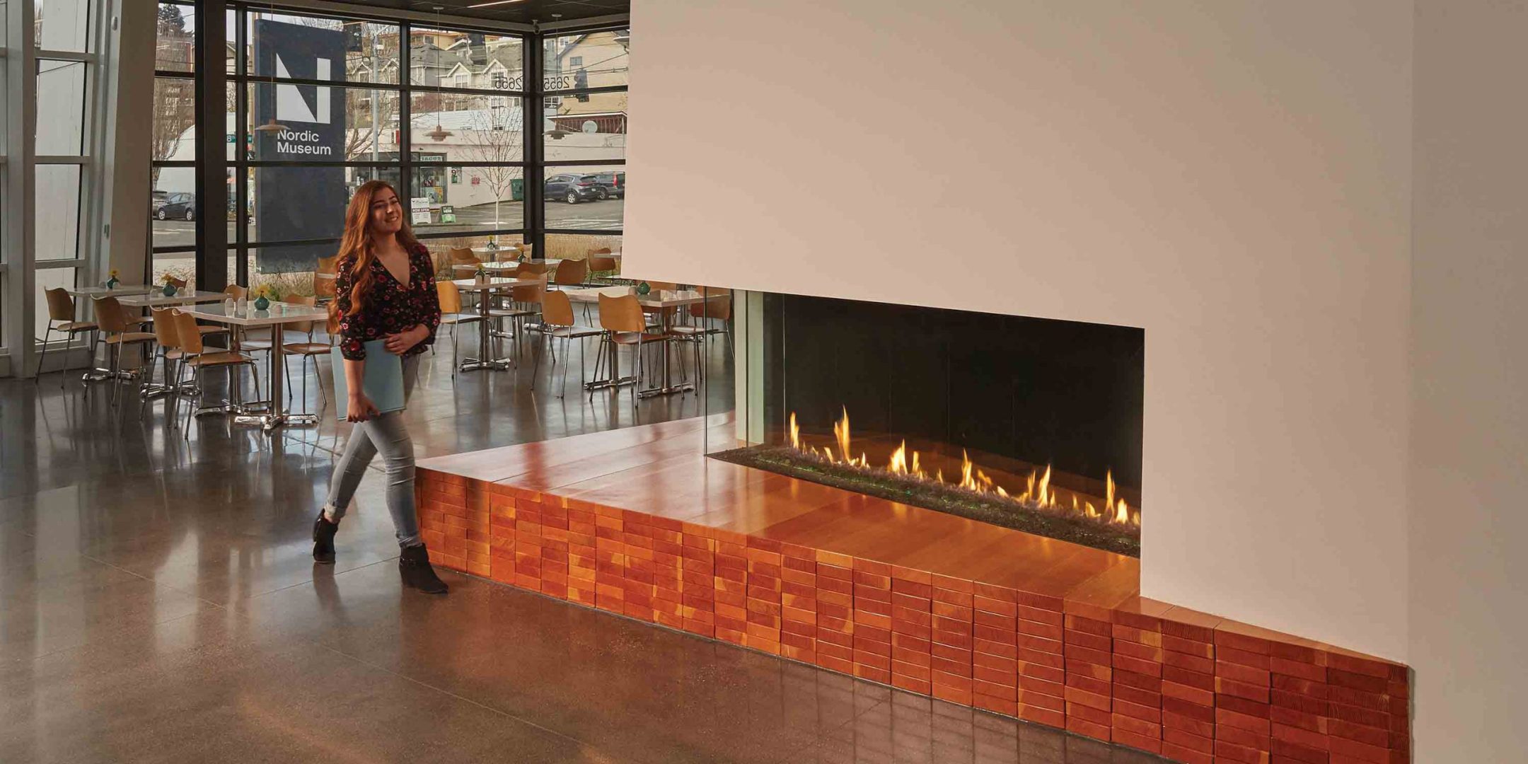 DaVinci Custom Fireplace Featured in Our Showroom NJ 5