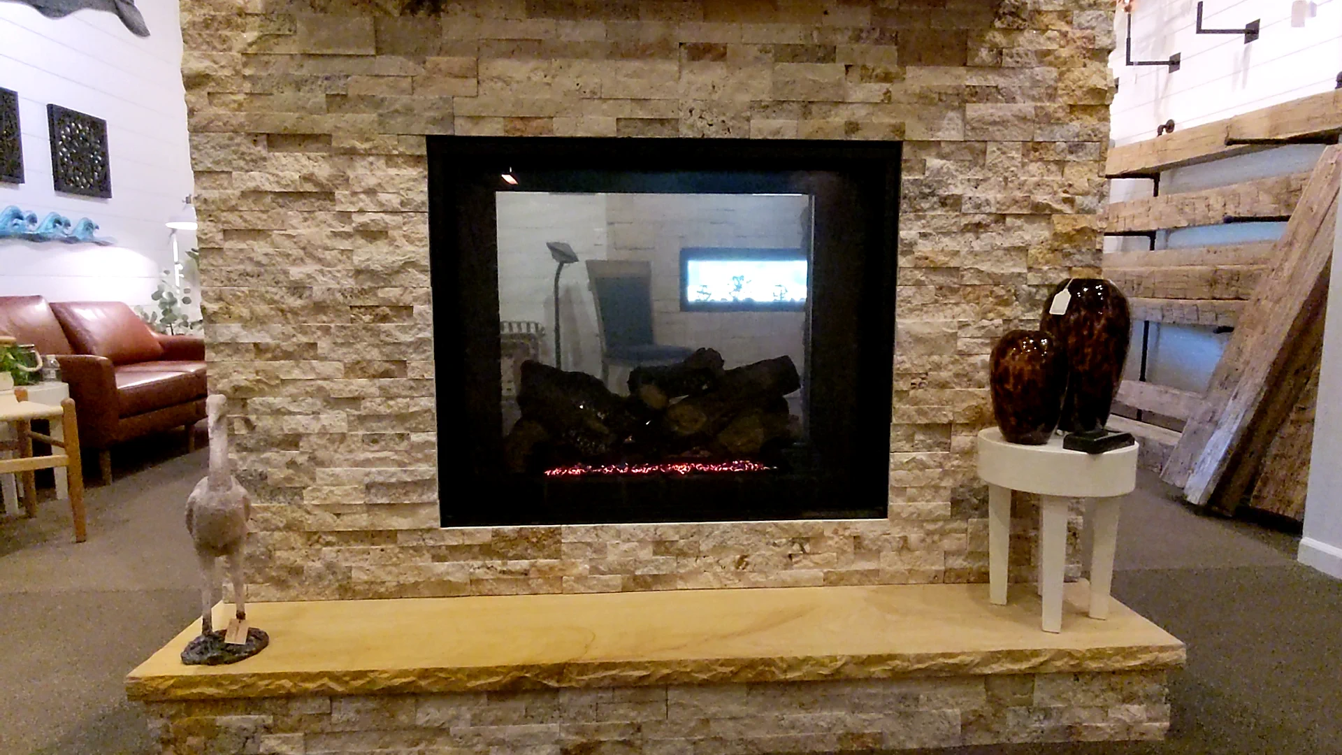 Majestic Fortress Outdoor See Through Gas Fireplace