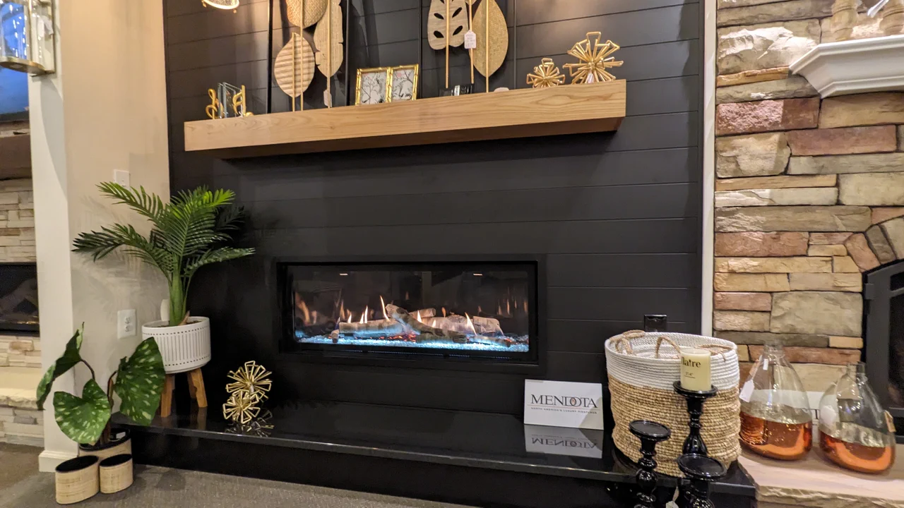 Stoll Black Aluminum Shiplap Custom Wall Panels For Your Fireplace
