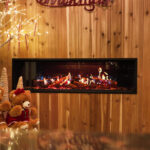 The GreenSmart Electric Fireplace on display at Fireplaces Plus LBI