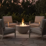 Cove Concrete Bowl Gas Fire Pit