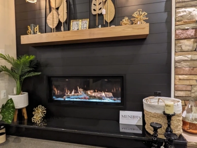 Stoll Black Aluminum Shiplap Custom Wall Panels For Your Fireplace